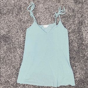 Sparkly Light Blue Tank Top - Size S